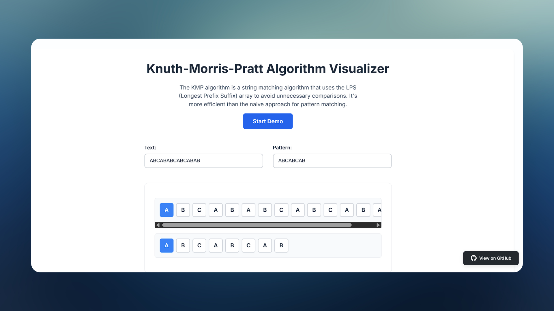 KMP Algorithm Visualizer